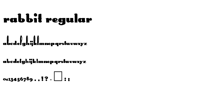 Rabbit Regular font